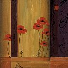 Don Li-leger Canvas Paintings - Poppy Tile I
